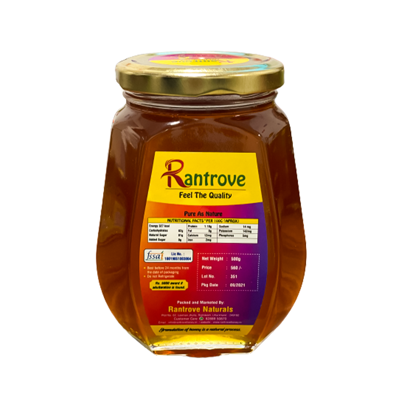 Rantrove Organic and pure Multiflora Honey 500 gram - Image 2
